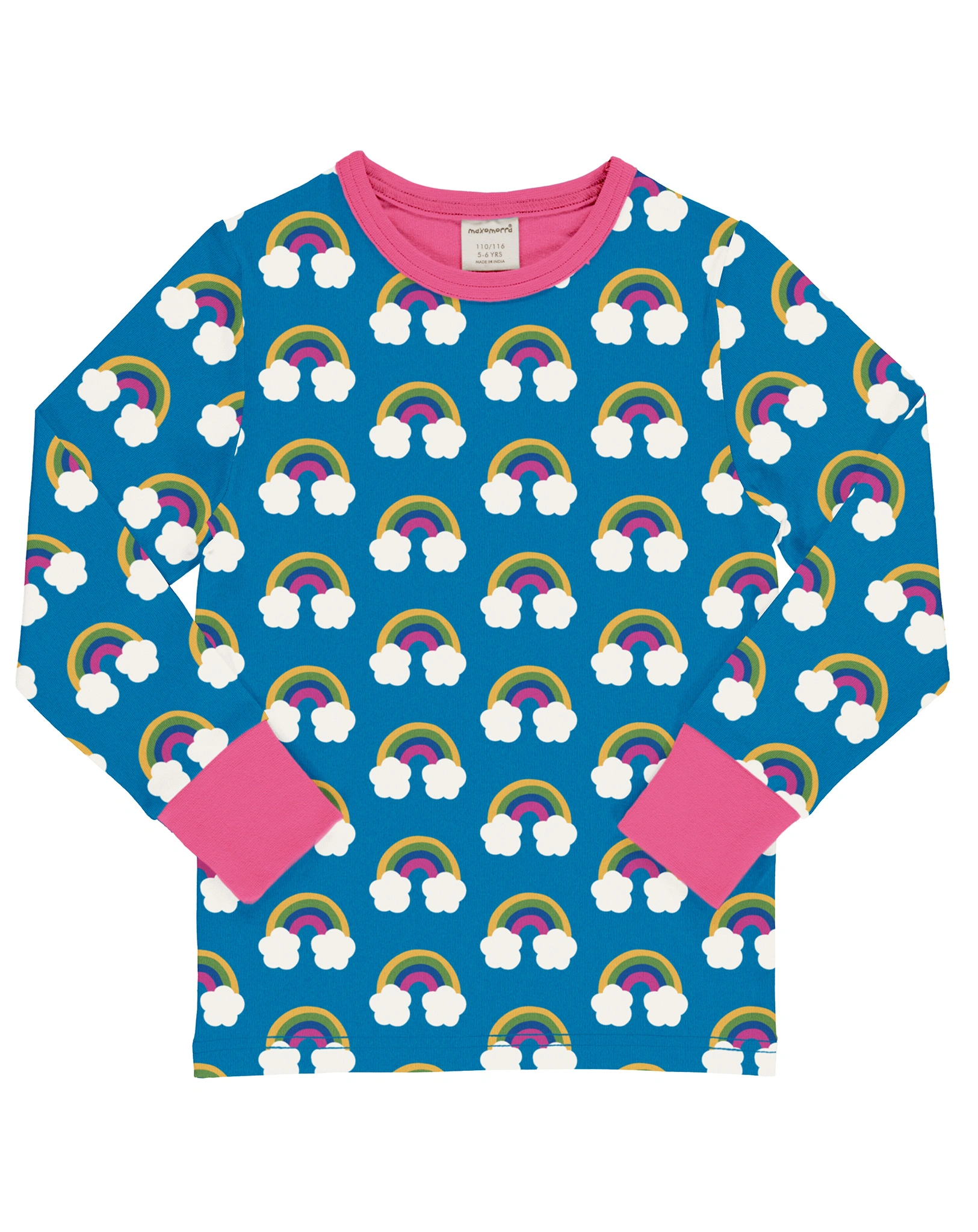 Langarmshirt FARM RAINBOW in blau/pink