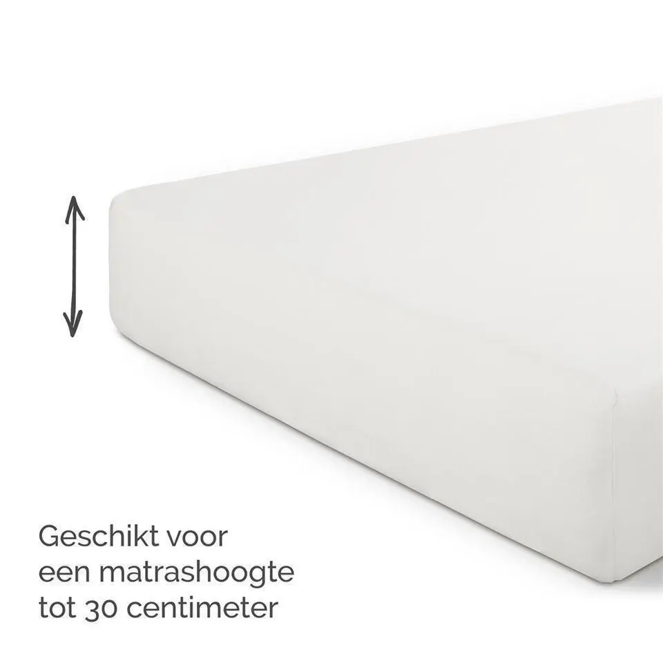 Byrklund - Hoeslaken Jersey - 90x200 cm - Off White