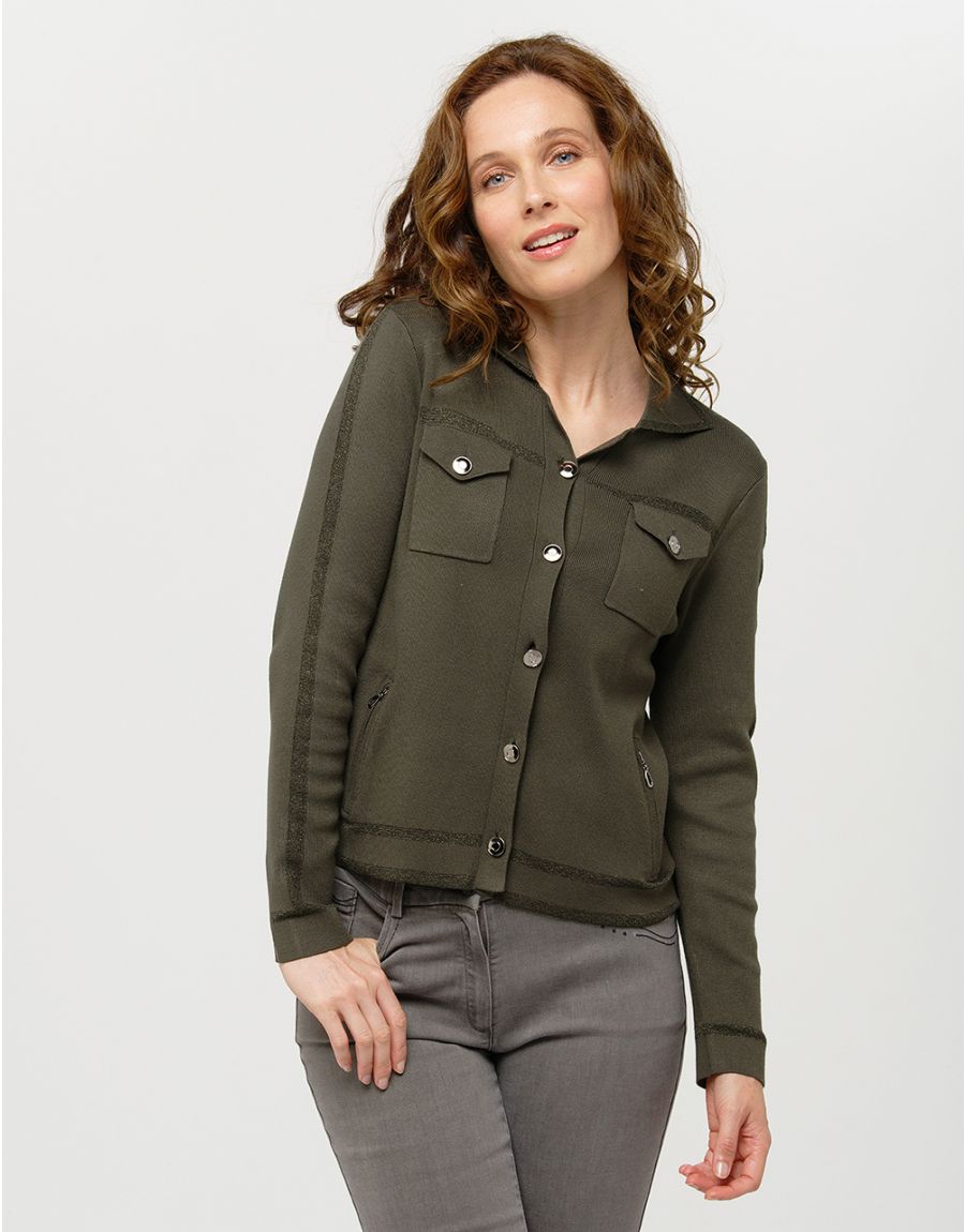 Gilet irisé vert kaki