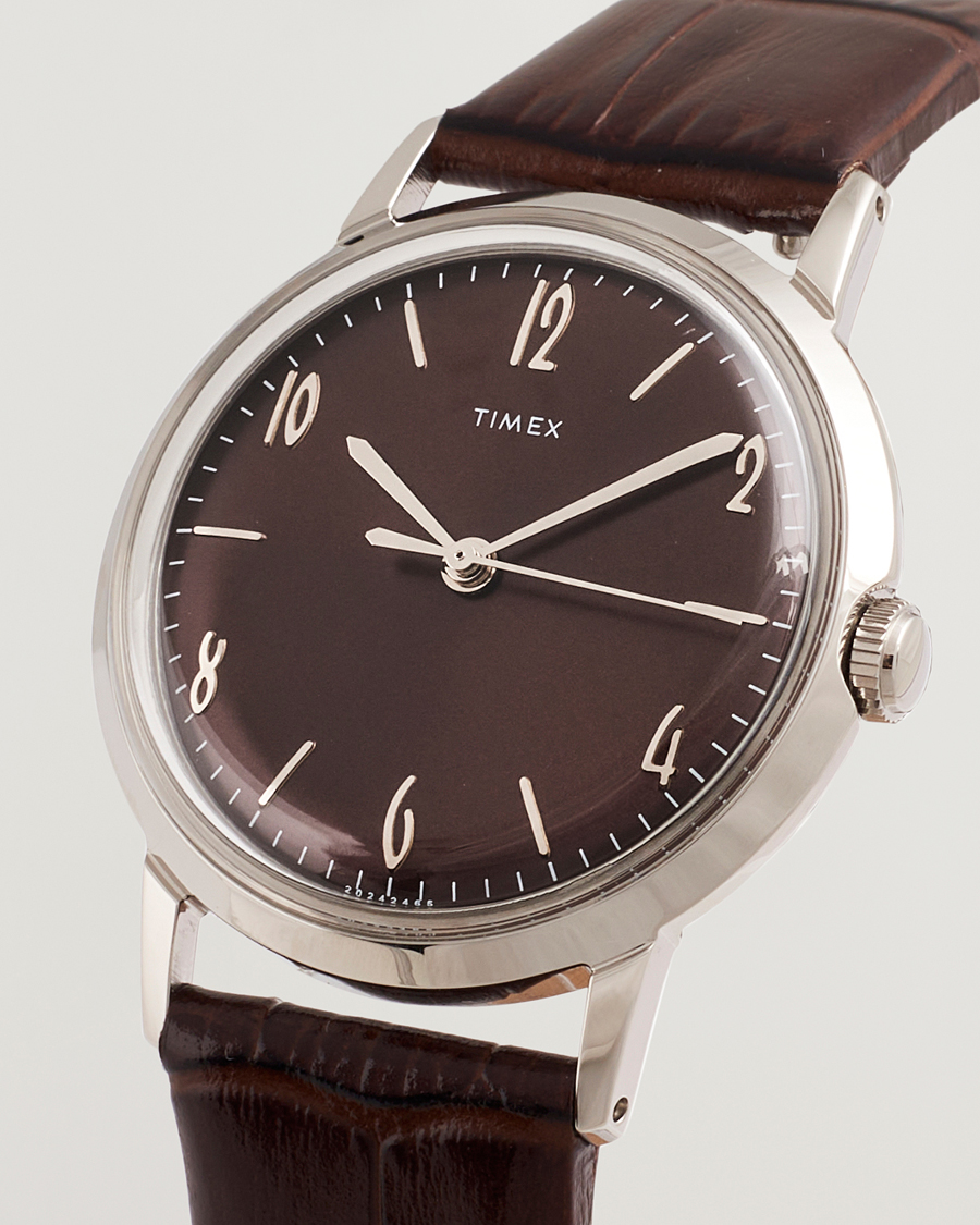 Timex Marlin Handwind 34mm Chocolate Brown Dial
