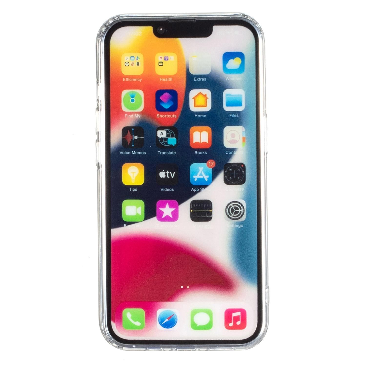 iPhone 14 Pro Gummi Case Schutzhülle mit Kartenfach - Transparent