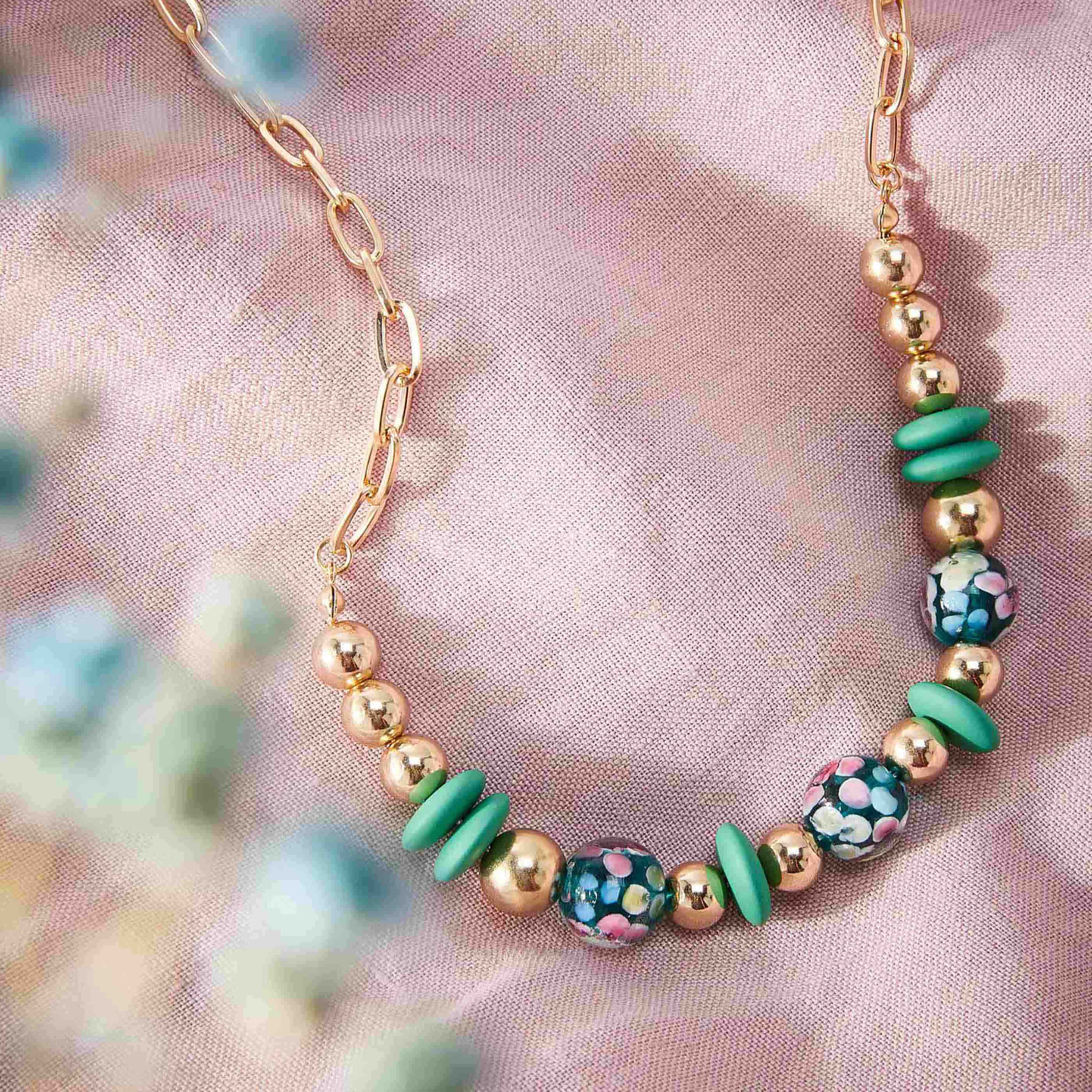 COLLIER PERLES DE VERRE PERLES MAT COATI - BIJOUX