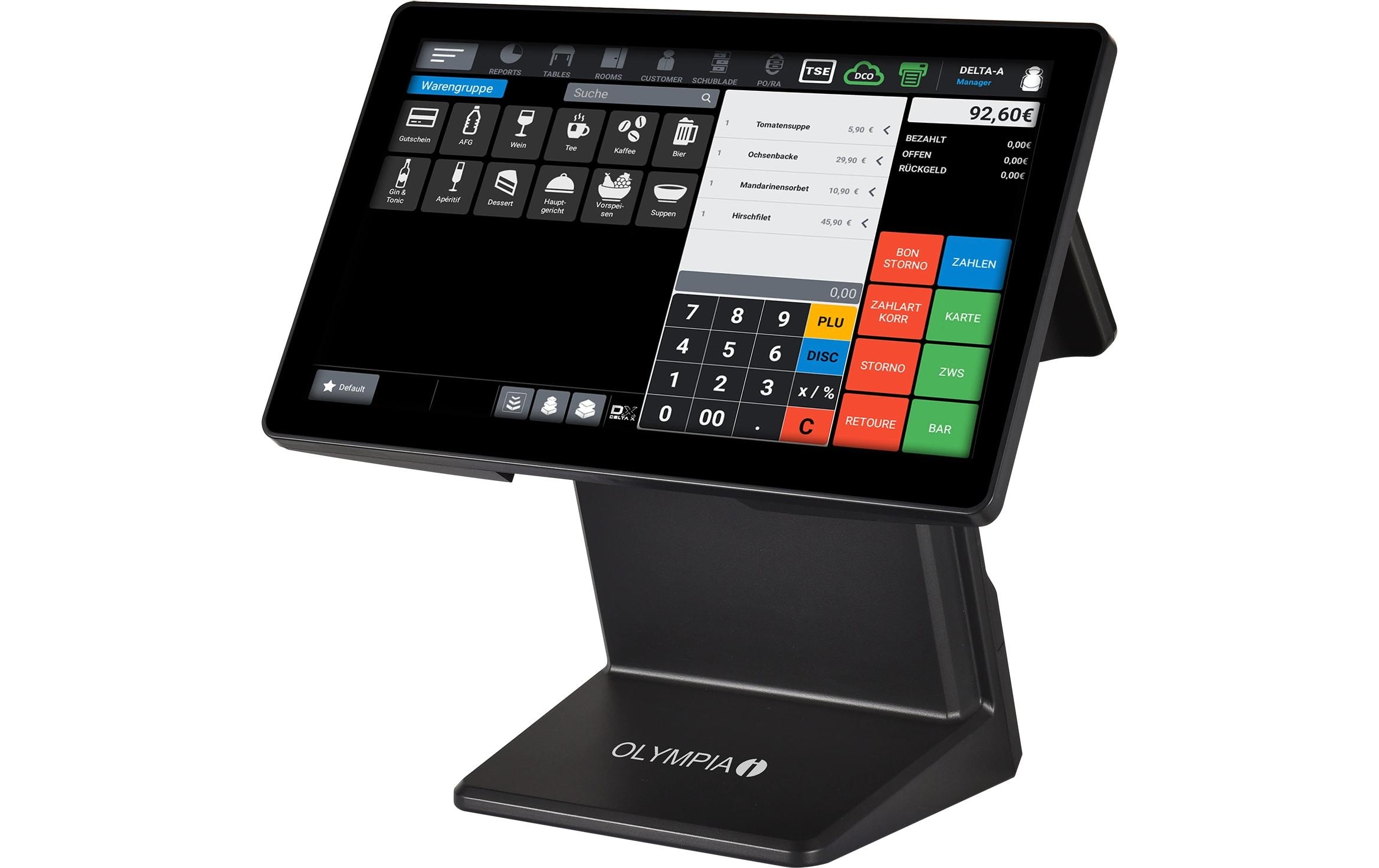 Registrierkasse T400 Schwarz<br>Kassensystem T400