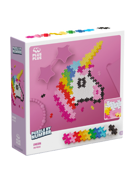 Plus-Plus Puzzle By Number Unicorn 250pcs