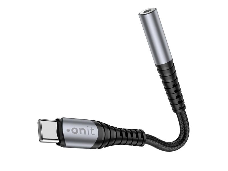 onit Digital-Audio-Adapter USB-C auf 3.5 mm Klinke Zum Anschliessen von Audiozubehör an der USB-C-Buchse von Mobilgeräten