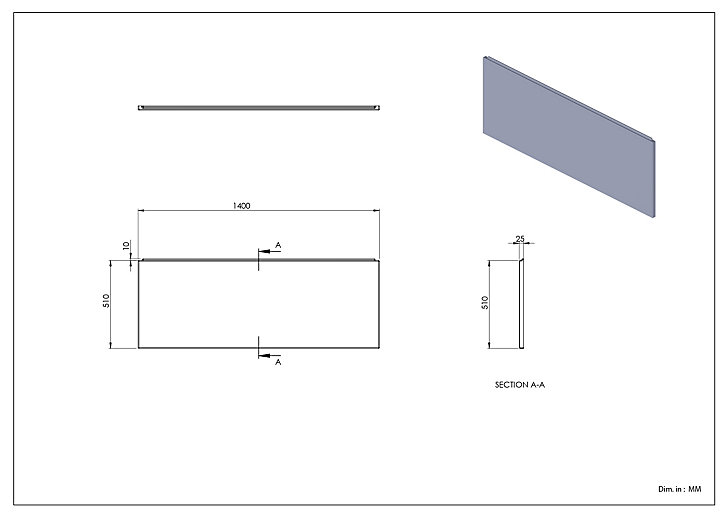 Tablier de baignoire frontal blanc Balneo Panel 140 cm
