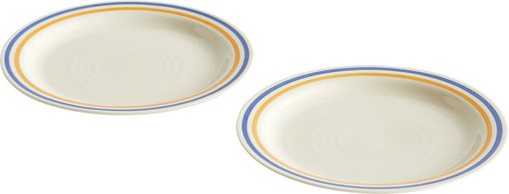 Hay Sobremesa Plate-24,5 Set of 2-Blue Blue and yellow