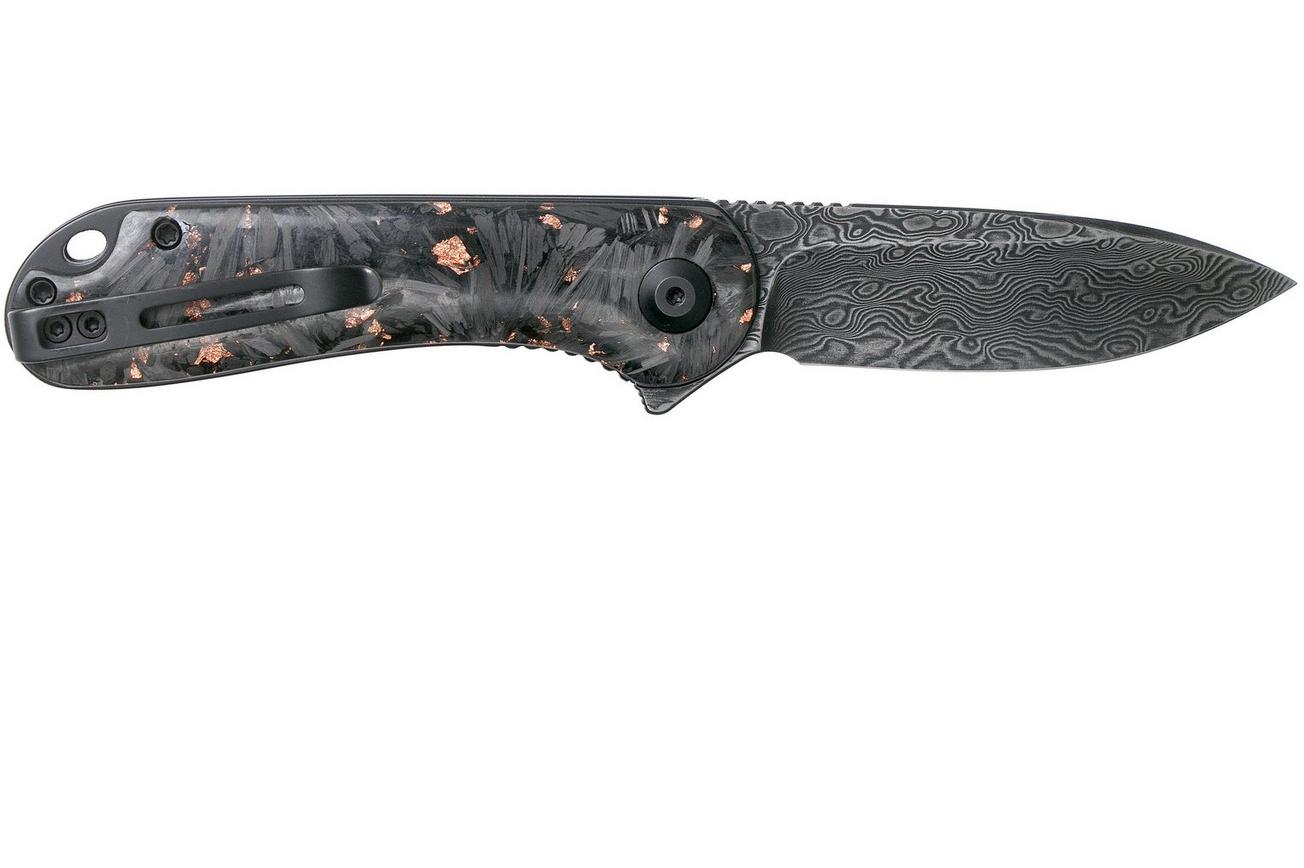Civivi Elementum C907C-DS3 Damascus, Shredded Copper Carbonfiber zakmes