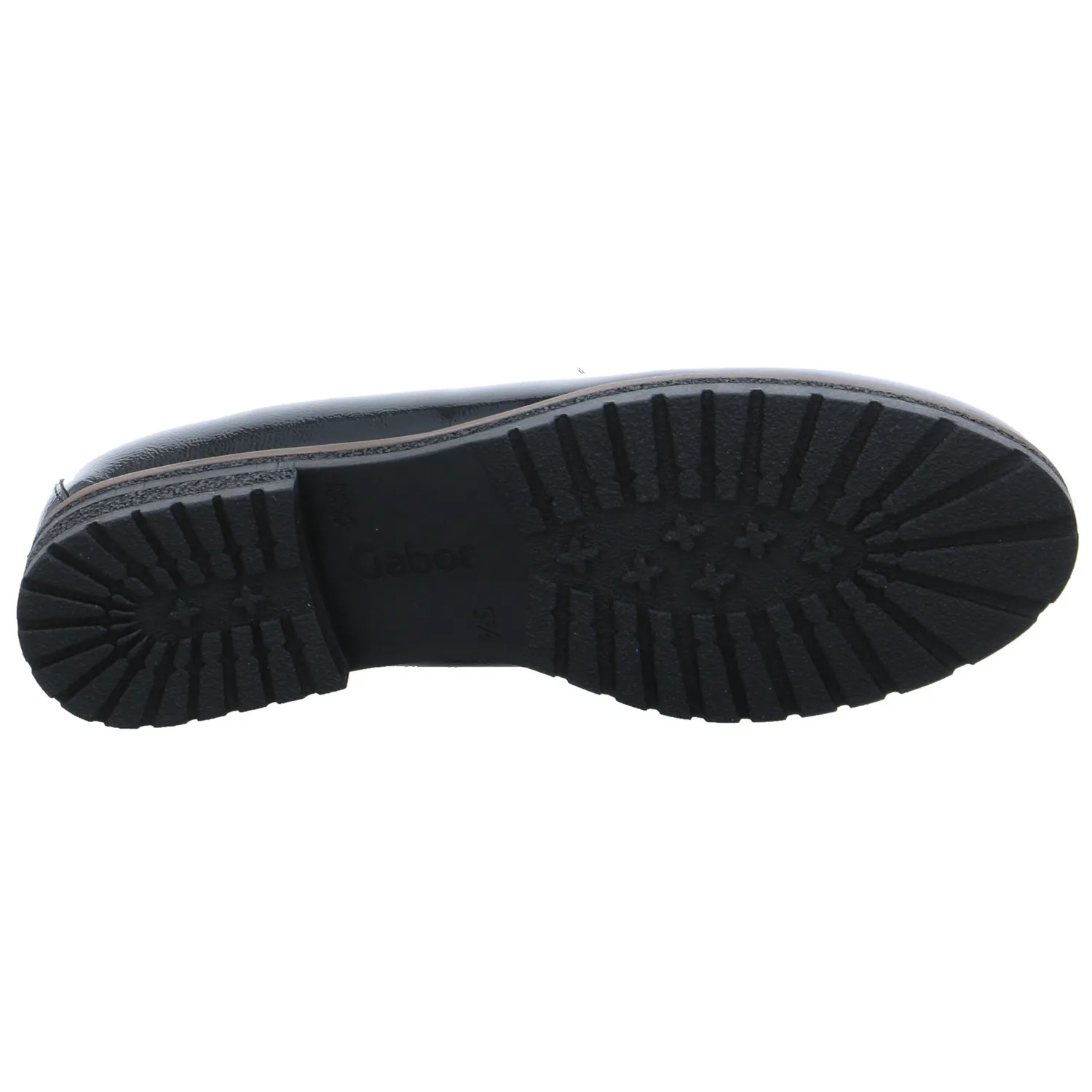 GABOR Slipper Schwarz Leder