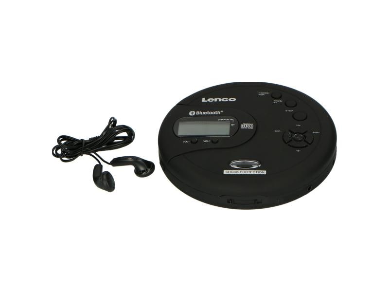 Lenco CD-Player CD-300 Schwarz Tragbares Radio für Jung und Alt mit übersichtlichem Display
