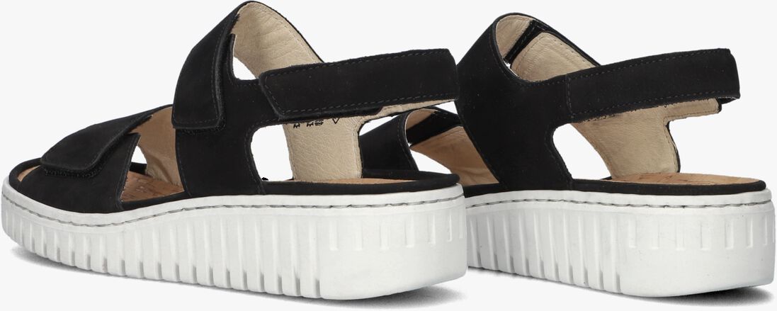 zwarte waldlaufer sandalen met hak 955001