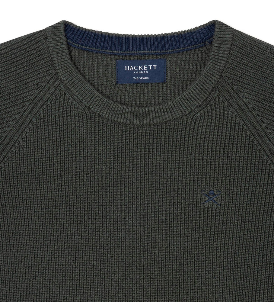 Camisa canelada verde Hackett