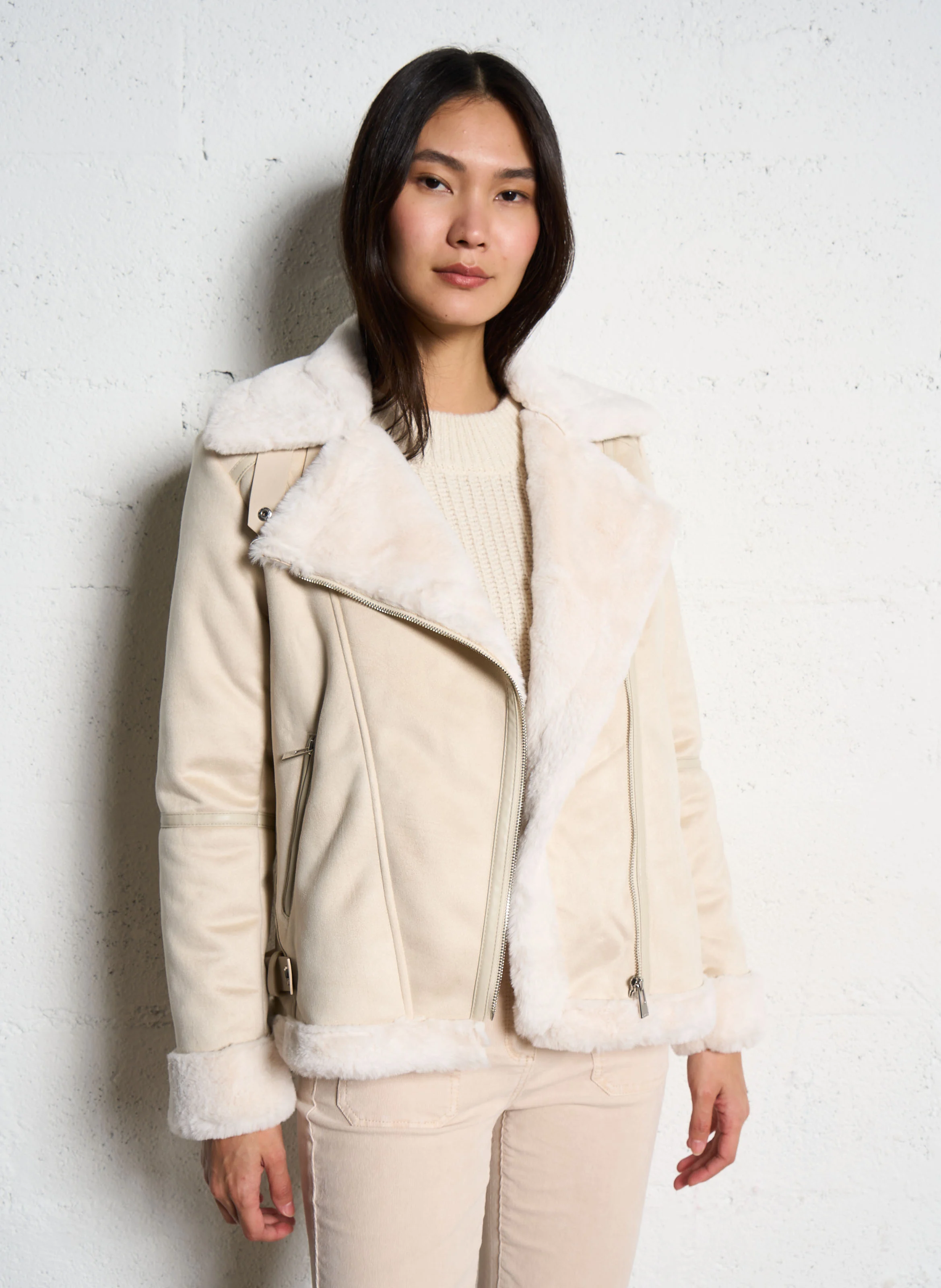 GSAPA - Veste droite col classique | Beige