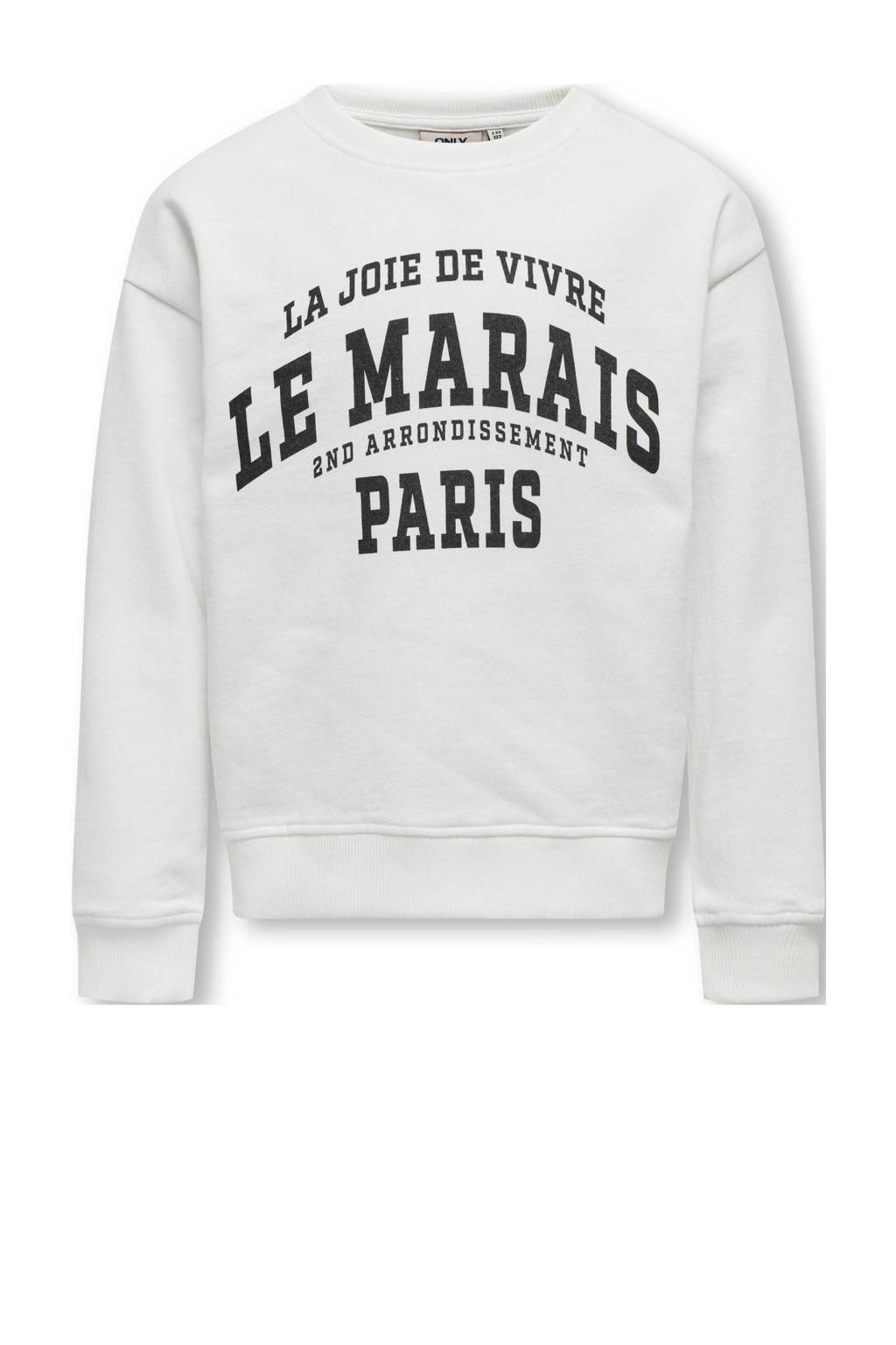 ONLY sweater KOGDITTE met printopdruk wit