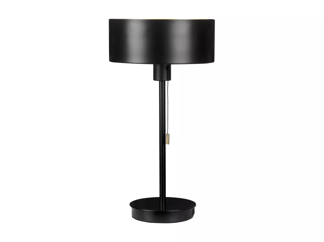 Lampe à poser ARIPO avec port USB Métal Noir