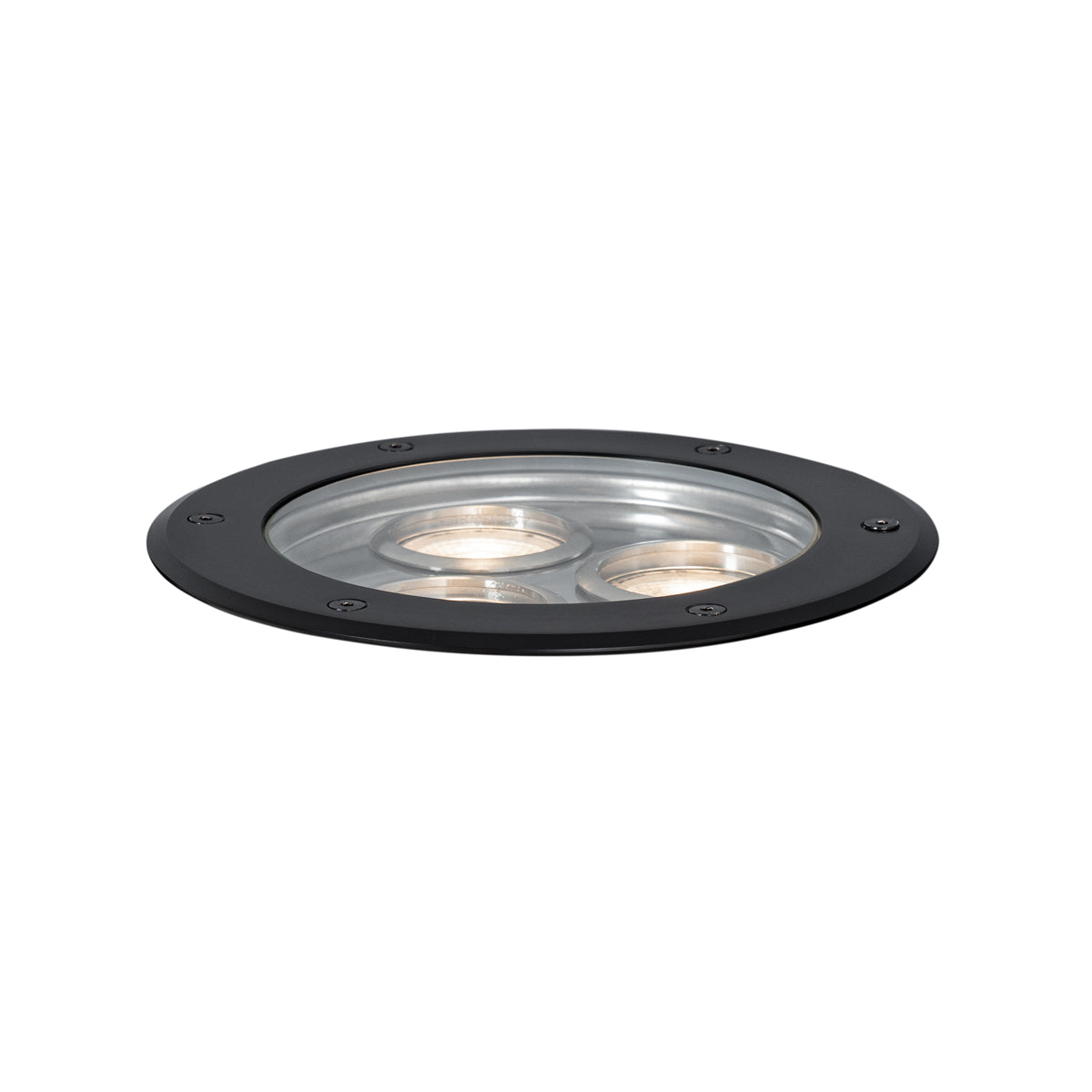 QAZQA Set van 3 moderne grondspots zwart 3-lichts IP65 - Tribus