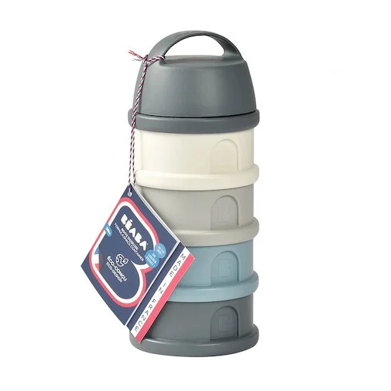 Boîte Doseuse 4 compartiments   Mineral Grey Blue        de               Béaba