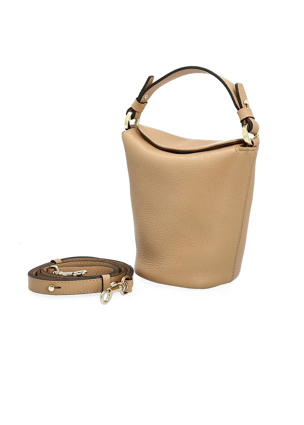 PETIT SEAU MARGOT CUIR CAMEL