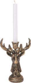 House of Nature kandelaar Alina hert goud 14 x 8 x 21 cm