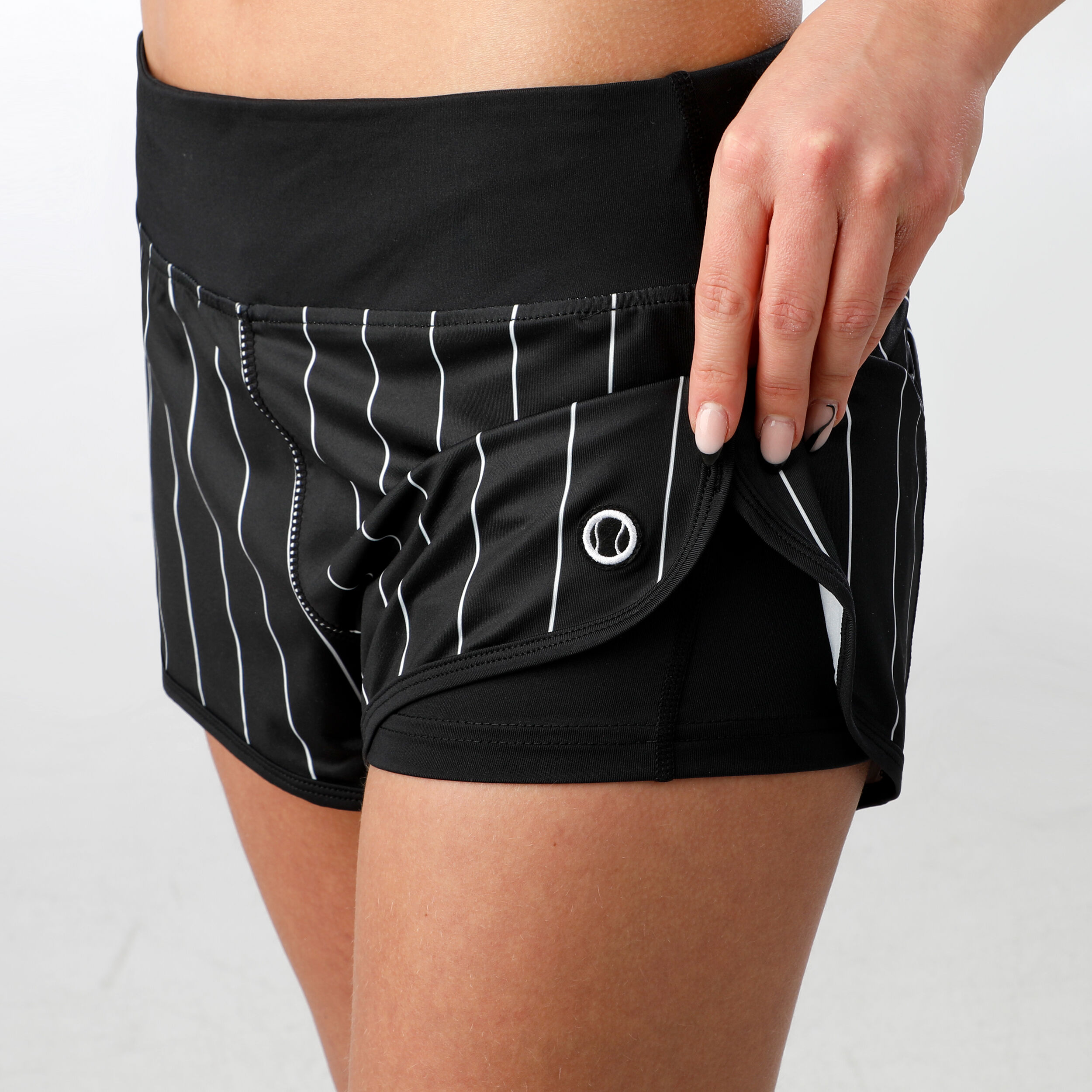 Tennis-Point Stripes Shorts Edition Spéciale Femmes - Noir , Blanc