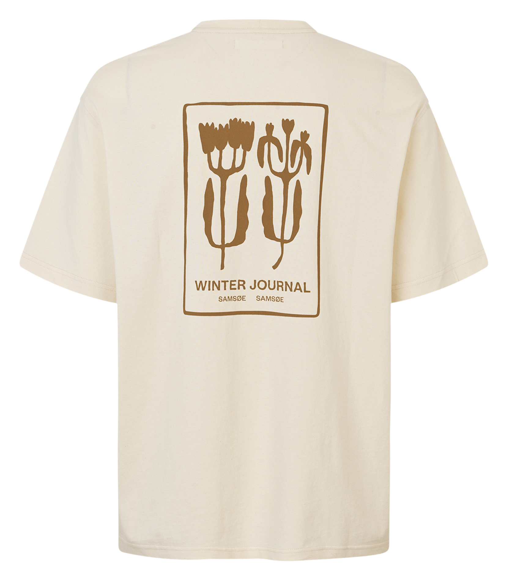 SAJOURNAL - Tee-shirt droit en coton mélangé | Beige