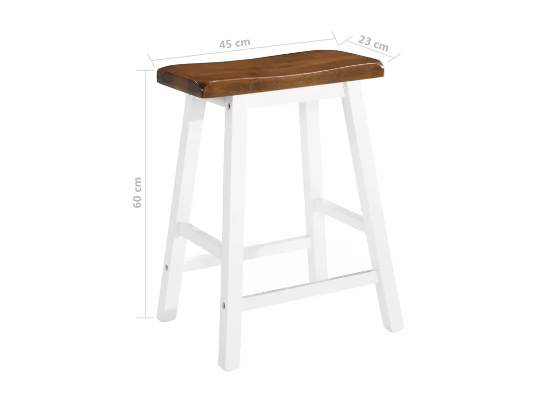 Table de bar et tabouret 3 pcs Bois massif