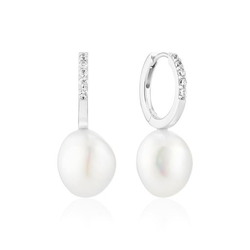 Sif Jakobs Jewellery Padua Uno Øreringe, Silver/Pearl