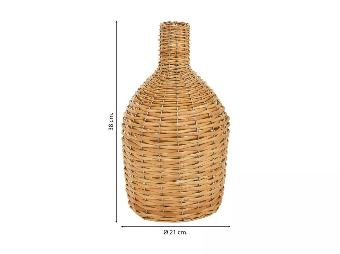 Vase en osier marron d21x38h