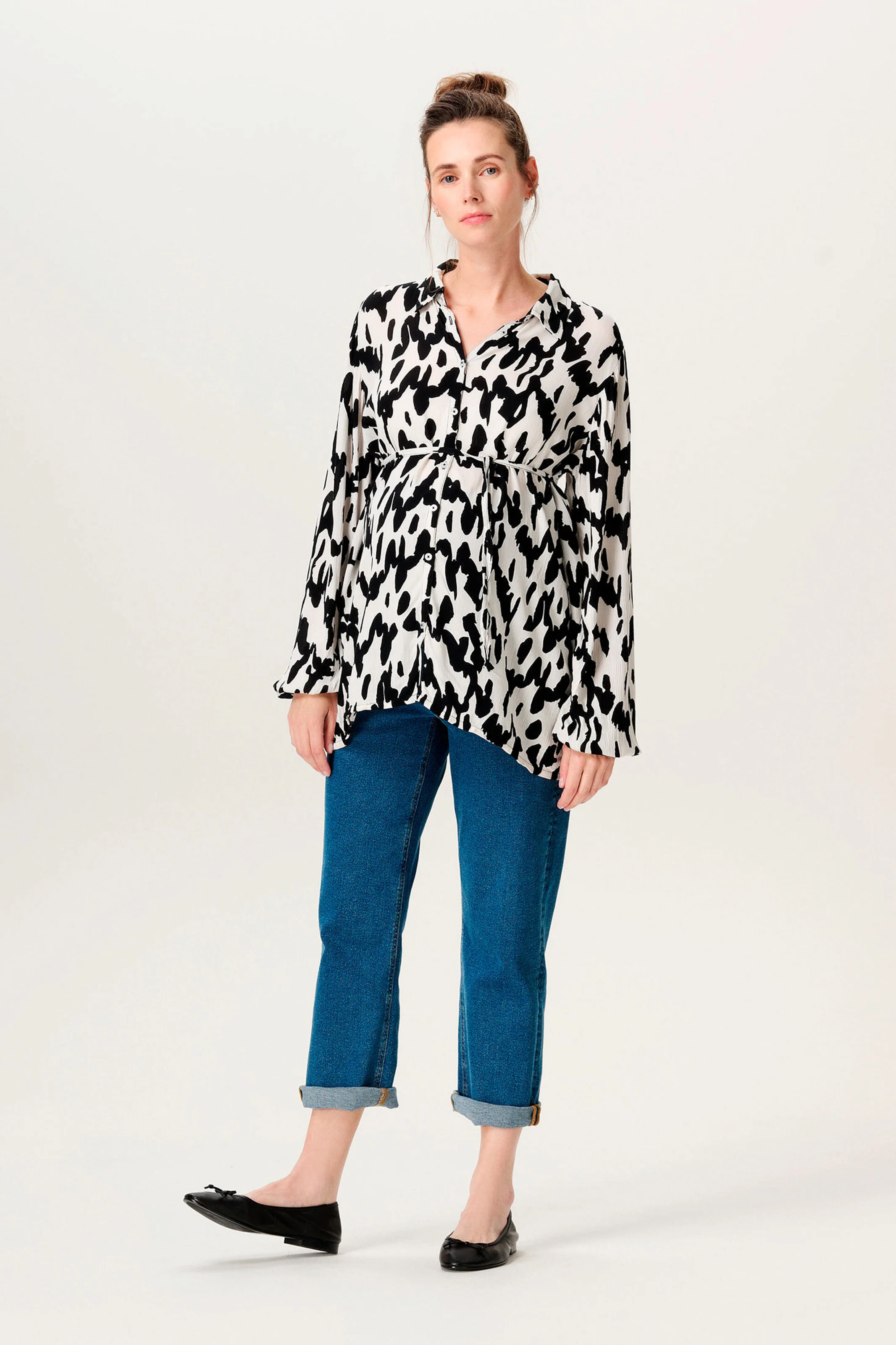 Noppies Maternity Bluse Esma Wavy Black Print