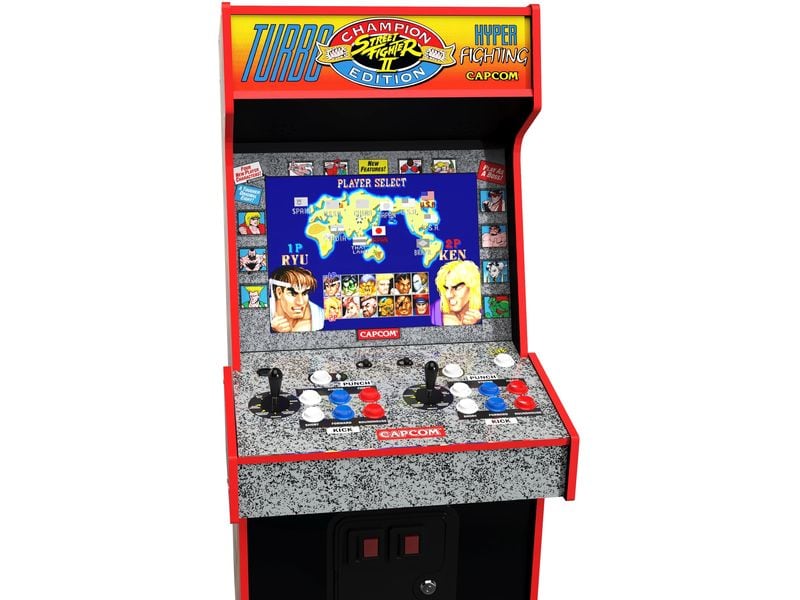 Arcade1Up Arcade-Automat Capcom Legacy Arcade Game Yoga Fla Spielautomat mit 14 Spielen aus der legendären Capcom Serie