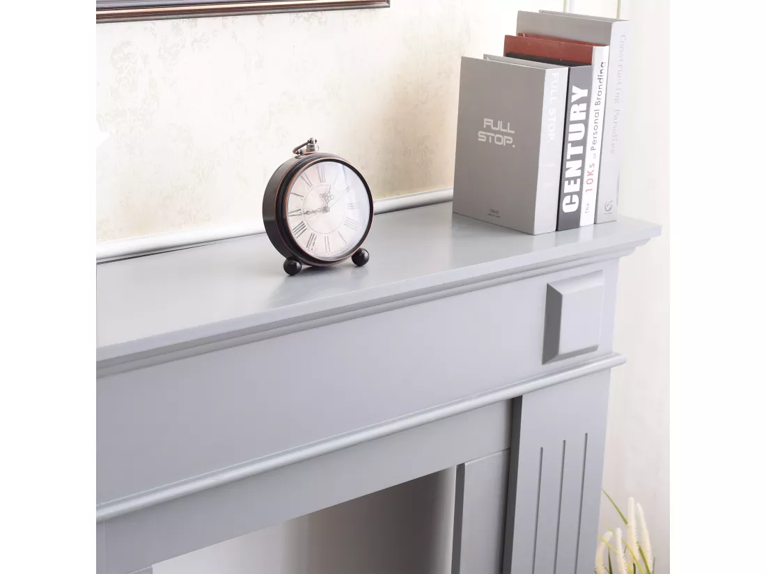 Cadre Décorative Cheminée Décoration Mdf Gris 100x109x26