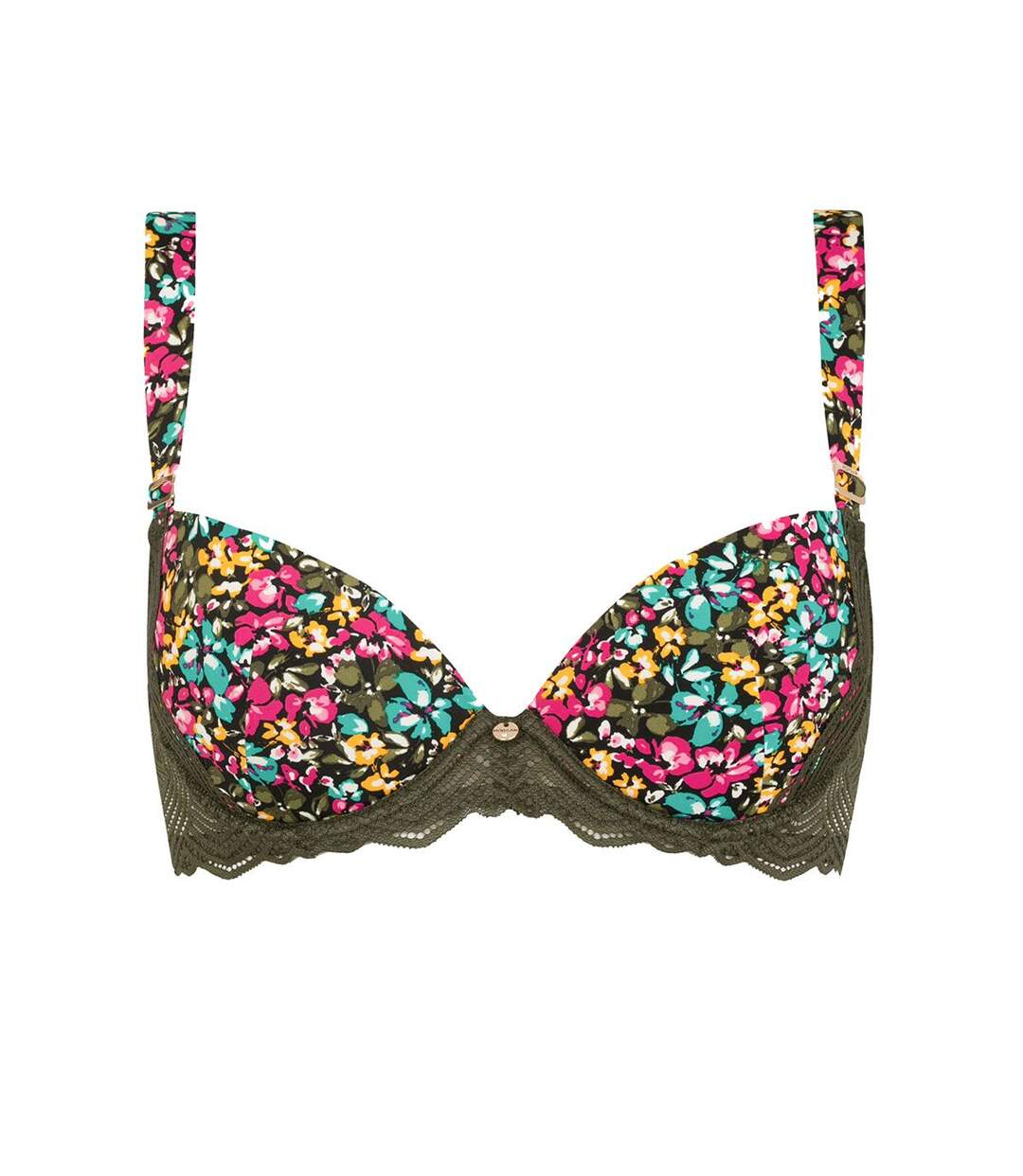 Soutien-gorge ampliforme coque moulée kaki Elsa