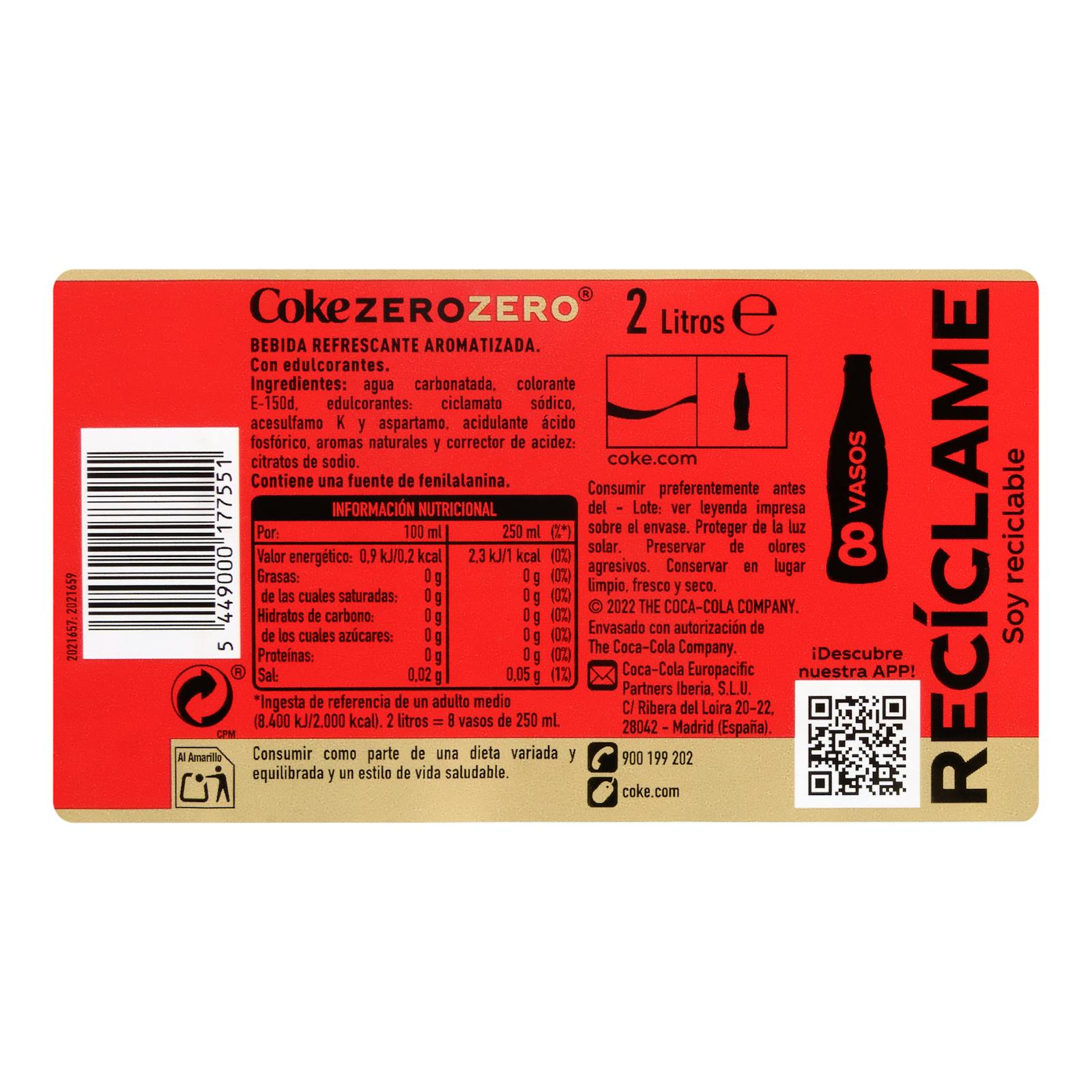 Boisson gazeuse Coca-Cola Zero Zero