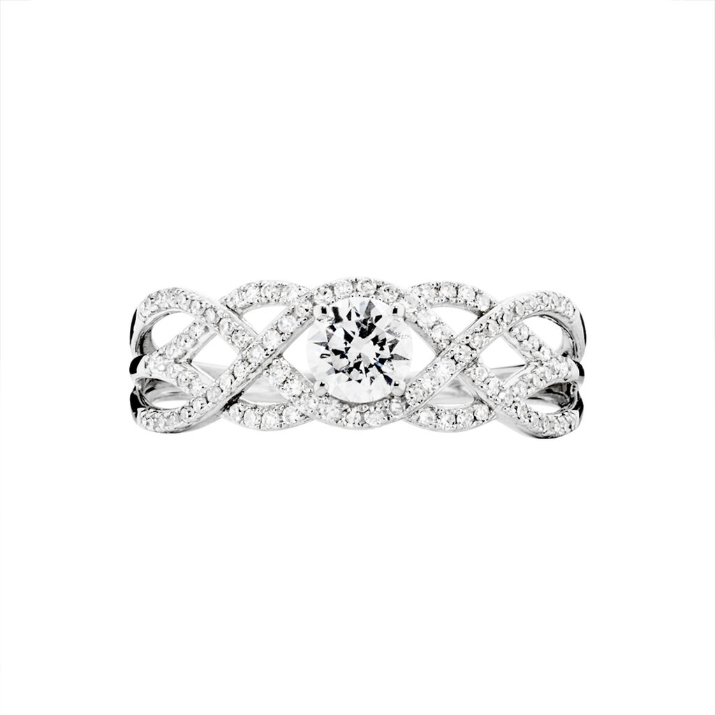 Bague Solitaire Kendra Or Blanc Diamant