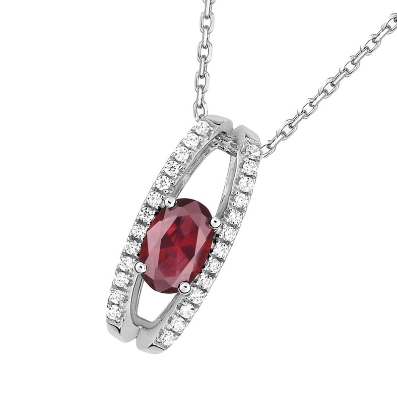 Collier Femme - Or 18 Carats - Diamant 0,1 Carats - Longueur : 42 cm