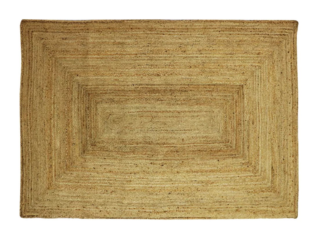 Tapis rectangle 100% jute tressé - 160 x 230 cm - Naturel - JAYA