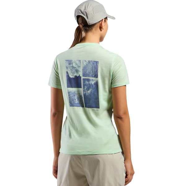 T-shirt randonnée ODLO X POW MERINO TENCEL T-SHIRT CREW NECK S/S W AMBROSIA MELANGE