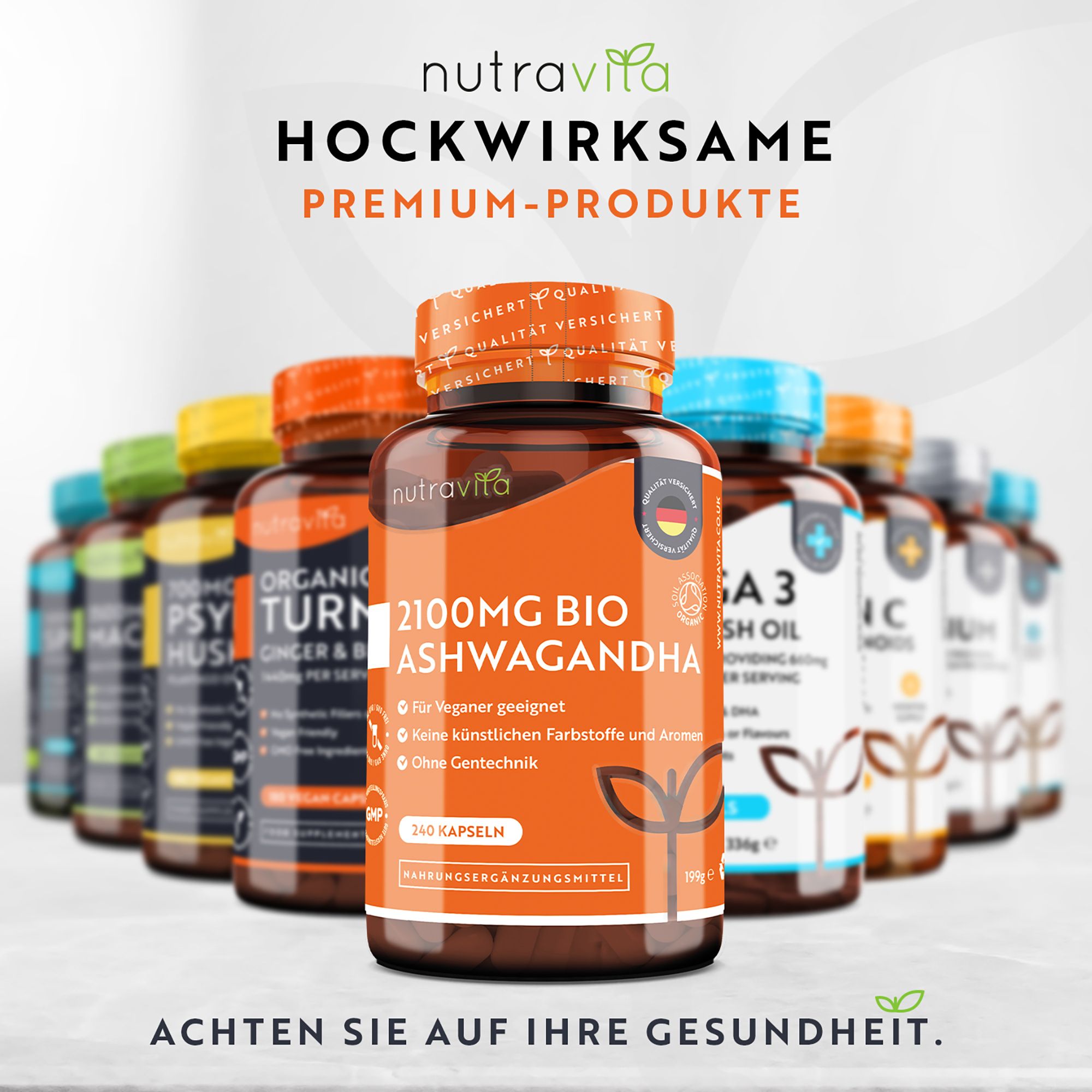 Nutravita 2100 mg Bio Ashwagandha hochdosiert