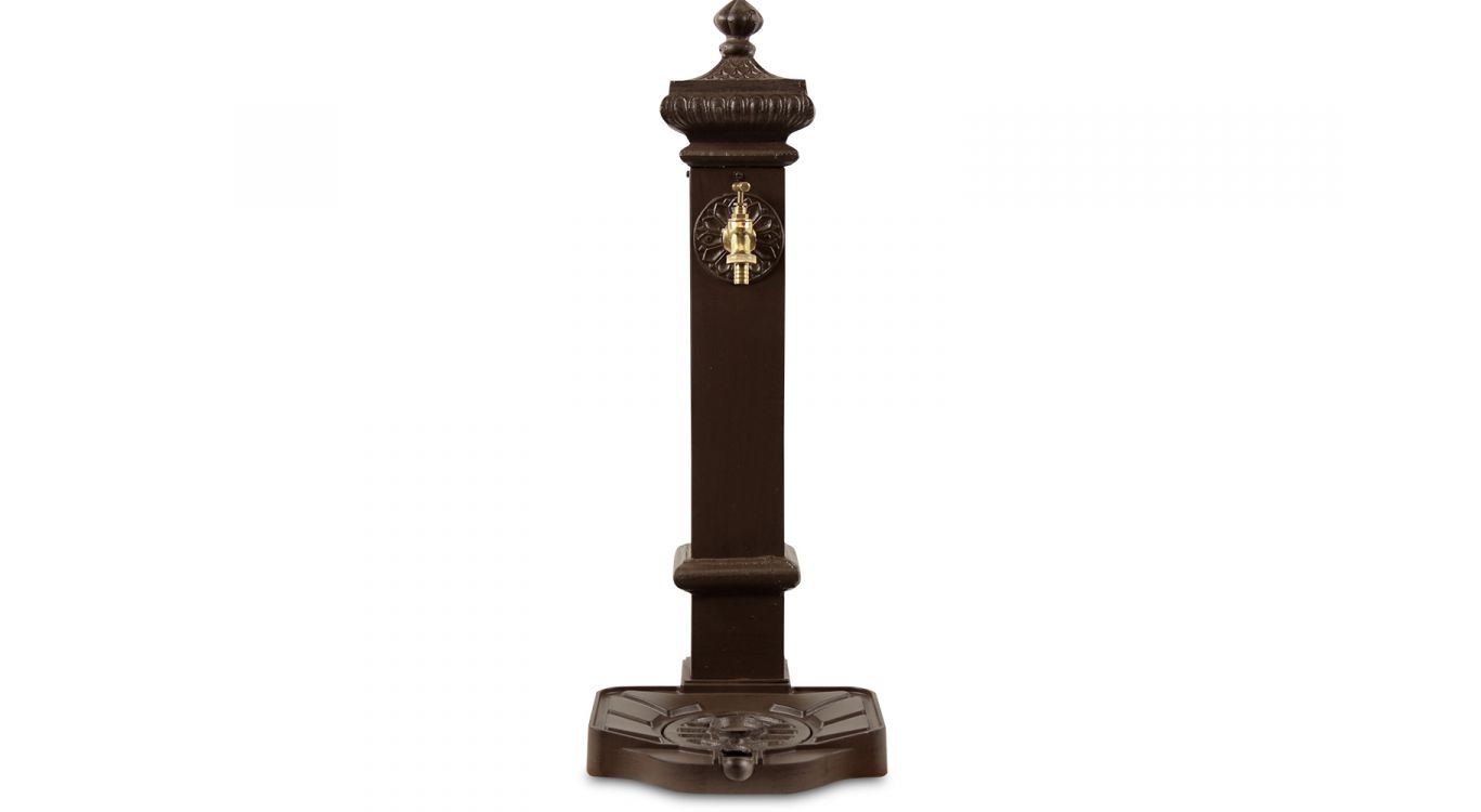 Fontaine de jardin aluminium-métal marron 29x33x76cm