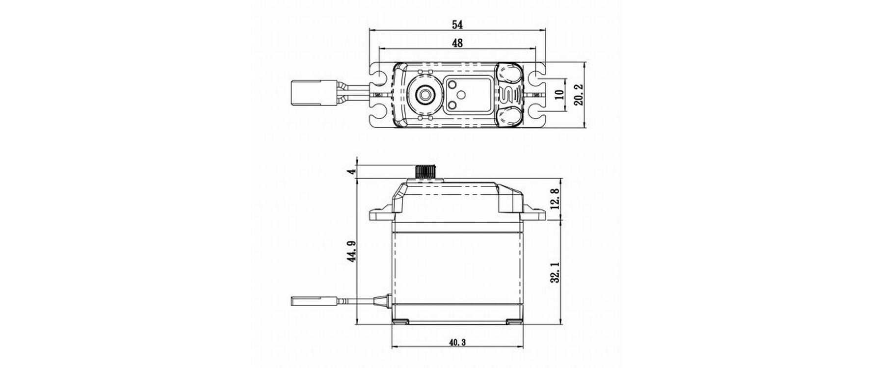 Standard Servo SA-1230SG+ 36 kg, 0.16 s, DigitalDigitalservo mit Softstart und doppelt kugelgelagertem Metallgetriebe