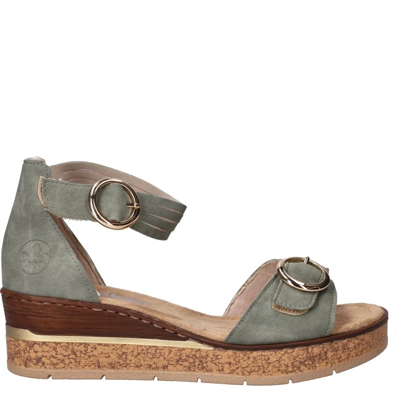 Rieker Sandalen Groen Dames
