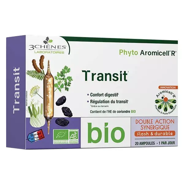Les 3 Chênes Phyto Aromicell'R Transit Bio 20 ampolas