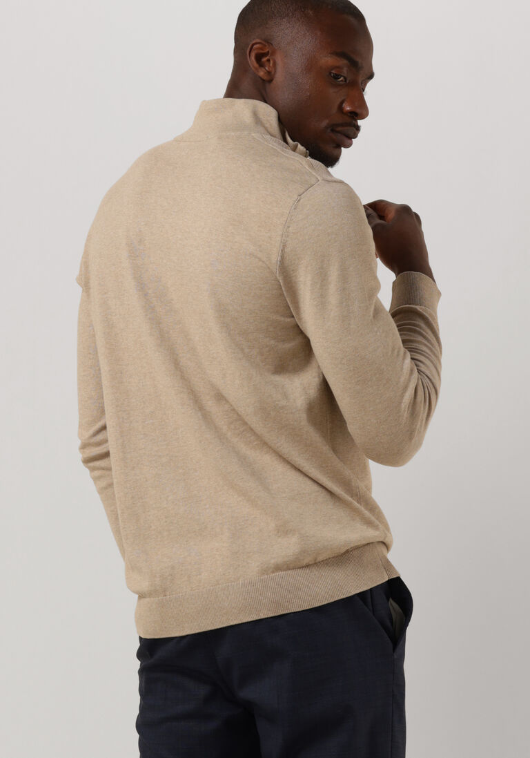 SELECTED HOMME beige selected homme trui slhberg half zip cardigan b