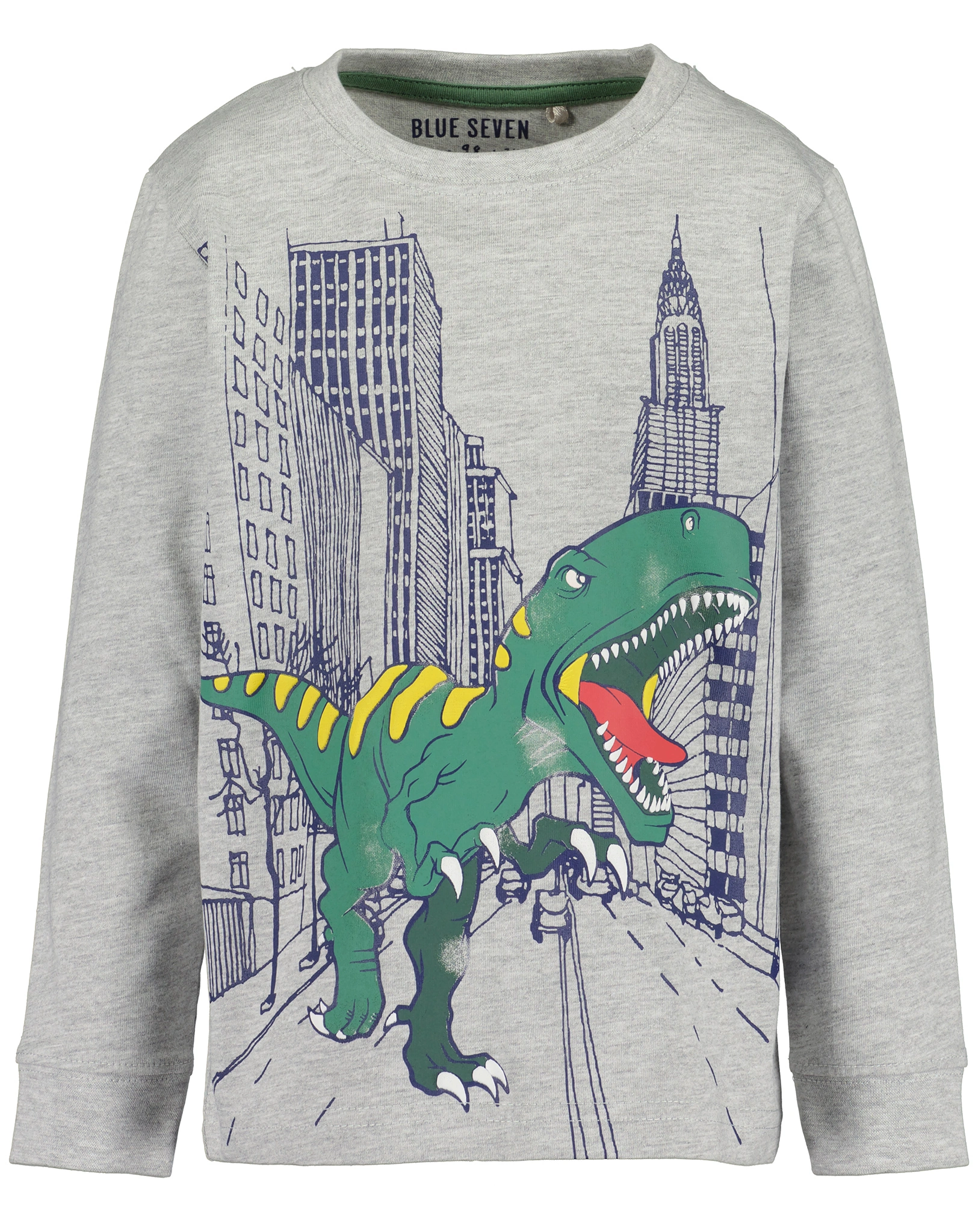 Langarmshirt DINO IN THE CITY in nebel melange