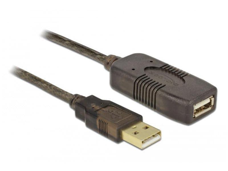 Delock USB 2.0-Verlängerungskabel  USB A - USB A 10 m Aktive Verstärkung, 2 Stück kaskadierbar