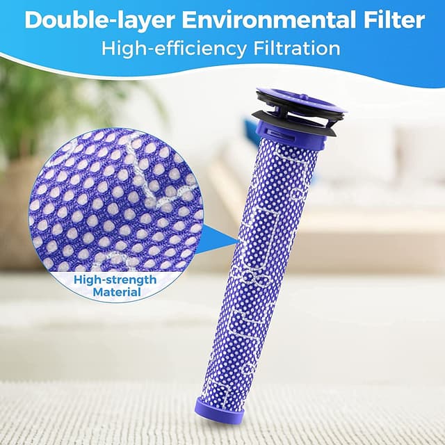 For- og efterfilter til Dyson V7/8 4+4 stk Blå