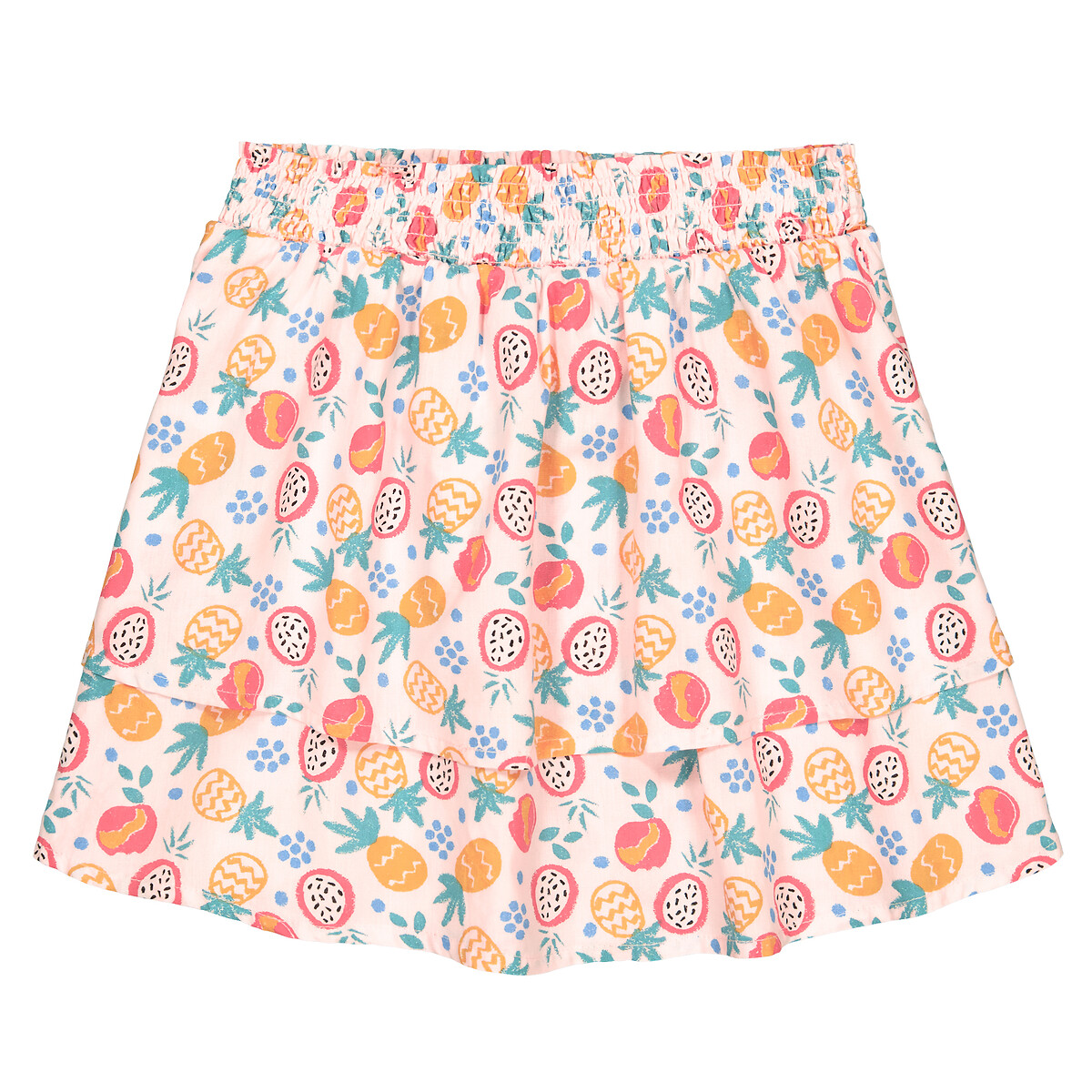 COLEÇÕES LA REDOUTE<br>Rok met volant, estampa de frutas