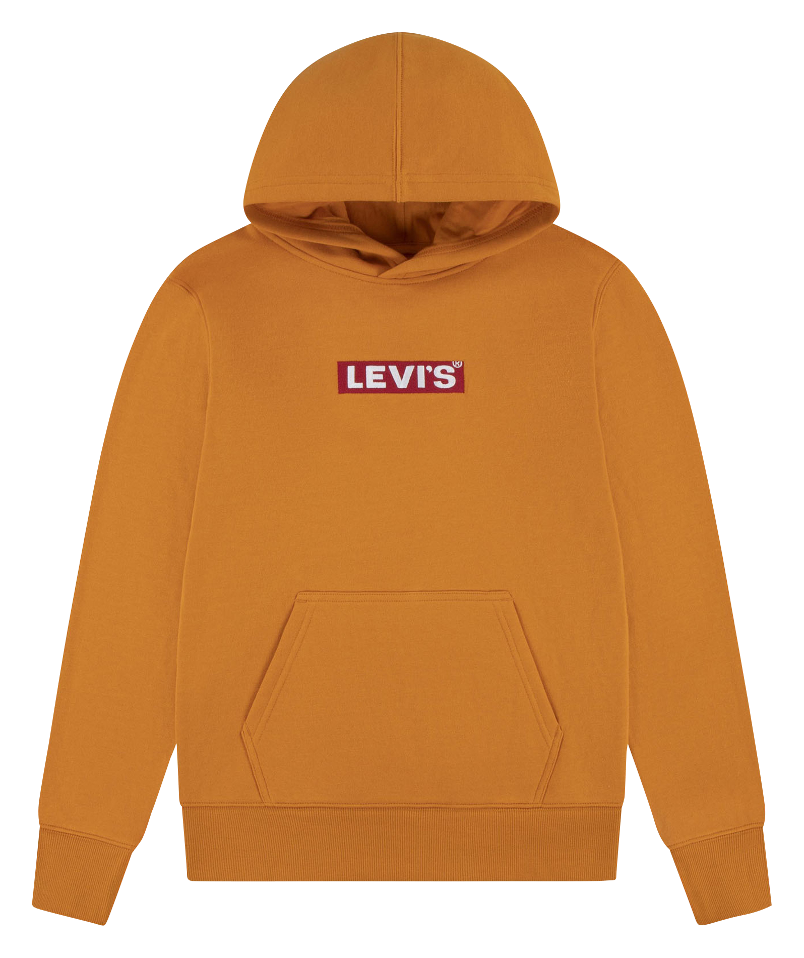 Sweat à capuche droit en coton mélangé | Orange