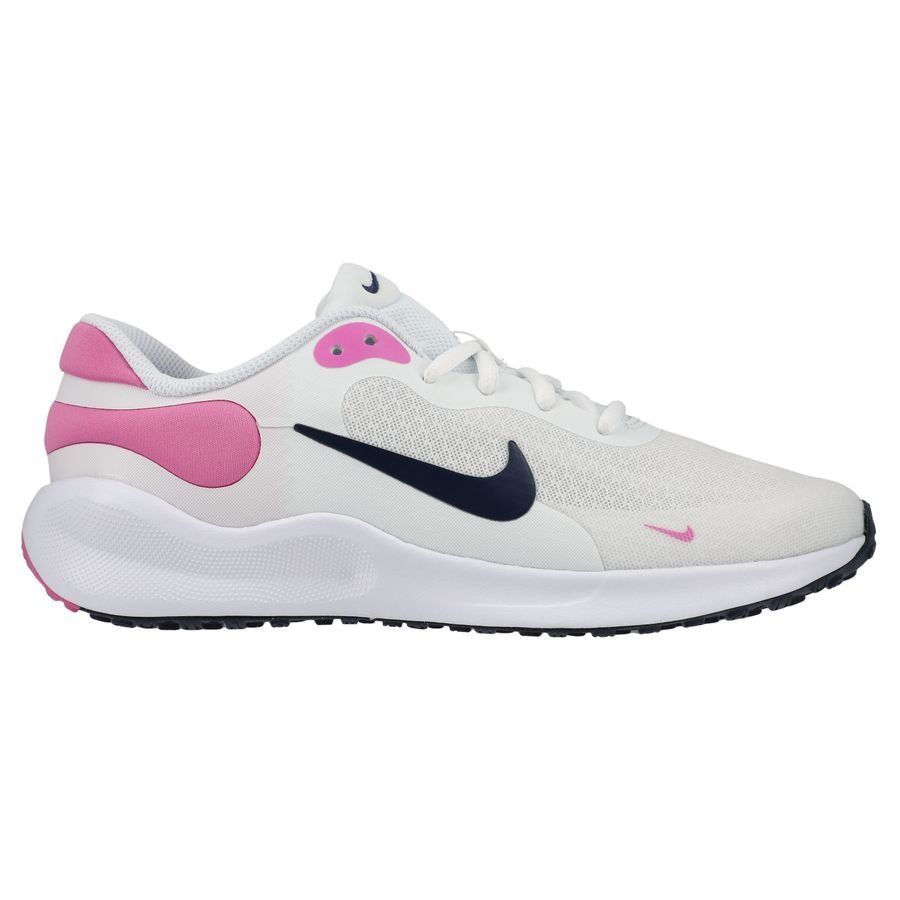 Nike Chaussures de Running Revolution 7 - Blanc/Bleu Marine/Rose Enfant