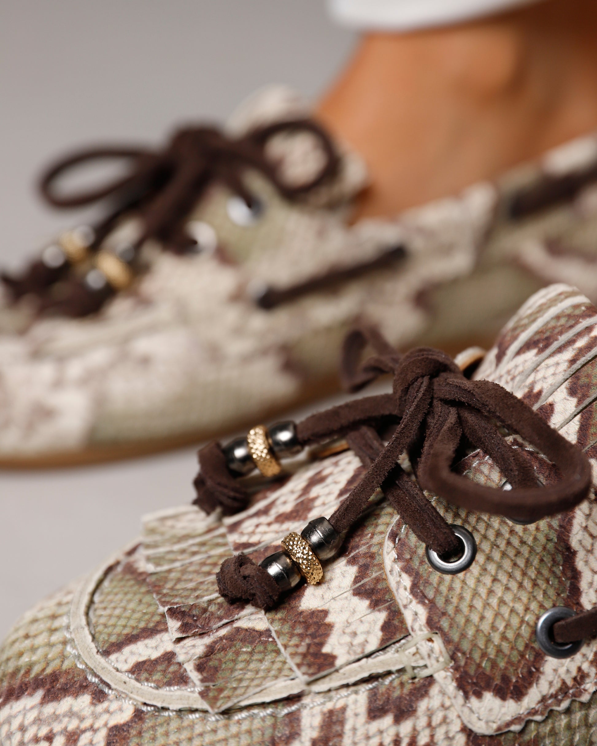 VIA VAI slangenprint dames loafers June Loua
